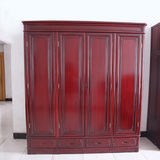 红木家具四门红木衣柜实木大衣橱简易古典中式红花梨木