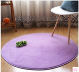 珊瑚绒地垫时尚圆形地毯床边卧室客厅茶几家用纯色加厚电脑椅地垫