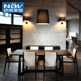 纳威北欧实木现代简约餐桌椅组合4人 6人餐厅家具套装组合CT68