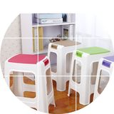 博跃加厚塑料凳子防滑凳大凳子家用方凳餐桌凳浴室凳长方塑料高凳