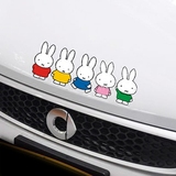 米菲兔汽车可爱卡通贴纸个性装饰车身贴划痕遮挡创意搞笑兔子车贴