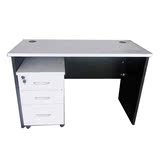 电脑桌黑白简约家用台式机电脑桌办公桌1.2米书桌简易写字台带柜