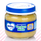 意大利婴儿食品Mellin/美林4个月宝宝营养进口1段辅食混合蔬菜泥