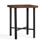 美式复古实木餐桌家用高脚吧台桌batai定制桌面板 老榆木板材