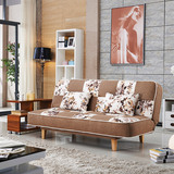 多功能布艺沙发床实木小户型可拆洗可折叠两用客厅三人宜家1.8米