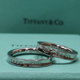 香港代购T蒂芙尼戒指Tiffany戒指1837纯银窄宽版对戒男款情侣婚戒