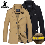 冬季男装中长款修身棉衣服加绒加厚夹克长袖外穿韩版大码上衣外套