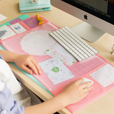 包邮 韩国超大号创意电脑办公桌垫 可爱笑脸收纳书游戏桌面鼠标垫