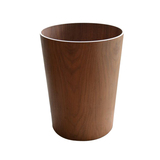 MUJI无印良品日式原木制酒店垃圾桶圆形桶废纸篓实木质纸桶垃圾筒