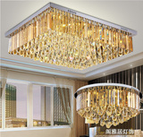 现代大气奢华圆形水晶灯 正方形LED吸顶灯大厅客厅卧室餐厅过道灯