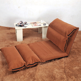 创意懒人沙发单人榻榻米加长折叠可拆洗飘窗椅休闲靠背日式布艺床