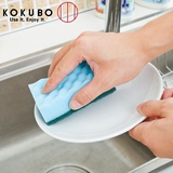 日本进口小久保洗碗海绵清洁擦两面洁净刷 百洁布抗菌防臭5个套装