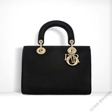法国Dior女包代购专柜正品迪奥CD小号黑色荔枝纹小牛皮斜挎手提包