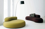 特价创意休闲布艺多人沙发 个性圆形弧形异形西皮高雅艺术沙发