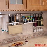 厨房置物架壁挂墙上收纳刀架碗盘架不锈钢筷笼厨卫用品用具挂件架