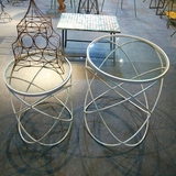 简约现代钢化玻璃茶几创意圆形铁艺桌个性艺术小客厅沙发时尚欧式