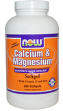 原装 正品 Now Foods, Calcium & Magnesium 钙镁锌 240粒 胶囊
