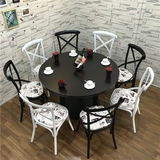 简约现代 咖啡厅西餐厅奶茶店桌椅组合大圆桌小方桌餐厅桌子椅子
