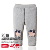 【反季清仓】0-1-2-3岁女宝宝婴儿加厚加绒裤子女童保暖棉裤长裤