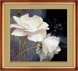 蒙娜丽莎十字绣玫瑰花款精准印花十字绣油画白玫瑰客厅卧室画