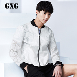 GXG男装 夏季热卖 男士时尚帅气修身白色休闲夹克外套#52121020