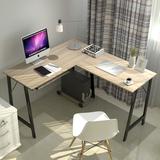 亿家达转角电脑桌 台式家用双人写字桌子书桌办公桌 枫木色 120cm