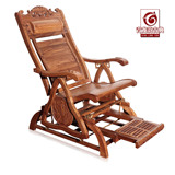 仿古红木家具 非洲花梨木摇椅躺椅 中式全实木逍遥椅 老人休闲椅