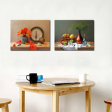 静物花卉葡萄红酒水果数码油画 餐厅无框装饰画 餐桌背景墙壁挂画