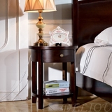 美式实木床头柜储物柜整装现代简约迷你白色欧式小床头柜特价