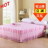 床裙床罩韩式印花公主蕾丝花边双人1.8m床笠席梦思床垫保护罩床单