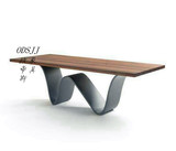 loft工业风铁艺餐桌设计师创意书桌实木工作桌北欧原木咖啡桌