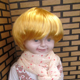 特价六一儿童模特整顶假发演出道具发套服装假头短发女宝宝发套帽