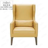 美式欧式时尚实木休闲椅老虎椅 北欧宜家现代简约布艺单人沙发