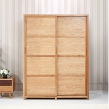 日式全实木大衣柜橡木卧室收纳衣橱储物柜组合环保推拉滑门衣柜