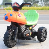 电动三轮摩托车宝宝玩具充电瓶儿童车可坐人太空机器狗瓢虫甲壳虫