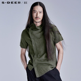 S.Deer/He【惠】圣迪奥专柜正品男装汉服斜襟男士衬衫H14270441