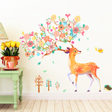 圣诞节墙贴纸贴画幼儿园教室儿童房间寝室墙壁装饰麋鹿驯鹿梅花鹿