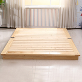 实木床折叠榻榻米床实木双人床1.5米矮床单人床架硬床板1.8米定制