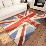 潮流英伦风米字旗 英国旗地毯客厅卧室茶几沙发地垫复古做旧创意