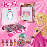 正品BARBIE芭比儿童化妆品 芭比娃娃甜甜屋套装 儿童表演彩妆礼盒