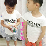多啦啦2016夏装韩版新款简约图案女童童装宝宝儿童短袖T恤上衣