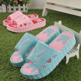 可爱卡通韩版女士家居拖鞋夏季浴室防滑坡跟厚底塑料沙滩凉拖鞋