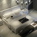 现代简约板式床 1.5, 1.8米双人床 气动高箱床 储物床 钢琴烤漆床