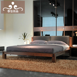尊皇 北欧风格实木床 简约现代床 欧式双人床1.8米小户型卧室床