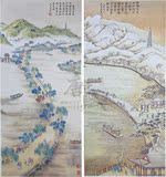 杭州特色旅游纪念礼品 织锦画 西湖十景图出国送老外外丝绸工艺品