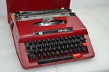八十年代红色 长空古董机械英文打字机 老打字机 真正老机