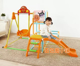 直邮预定 日本新款3岁2岁4岁面包超人Anpnn儿童室内秋千滑梯组合