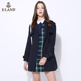 商场代购ELAND韩国衣恋16年新品修身显瘦风衣EEJT61256B专柜正品