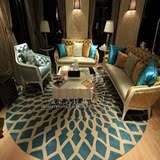时尚欧式现代圆形地毯卧室客厅地毯书房茶几餐厅手工地毯定制特价