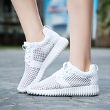夏季韩版网面跑步鞋女白色透气运动鞋学生鞋夏天网鞋潮休闲网布鞋